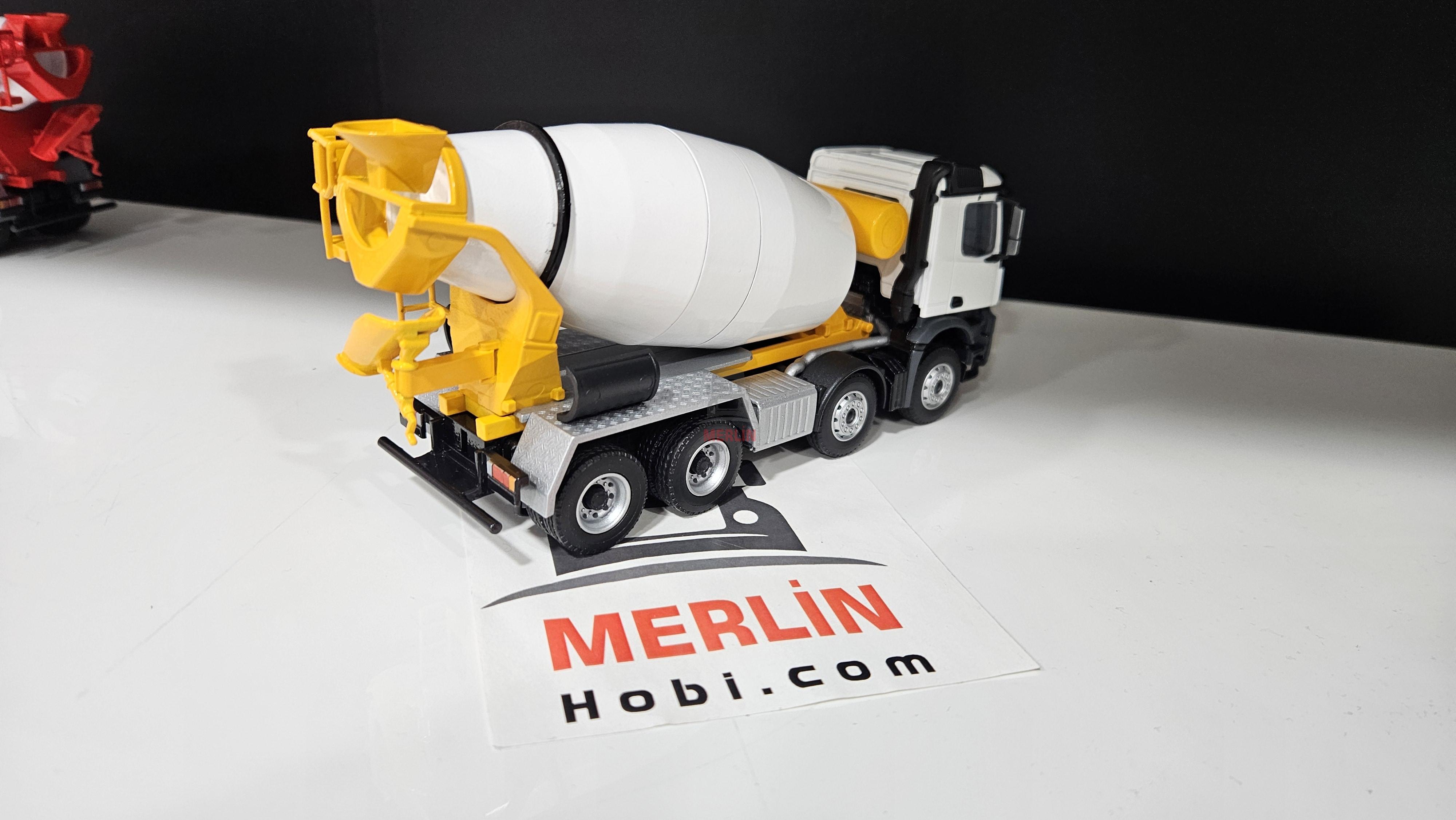 1/50 Mercedes Arocs 8X4 Beton Mikseri - Sarı