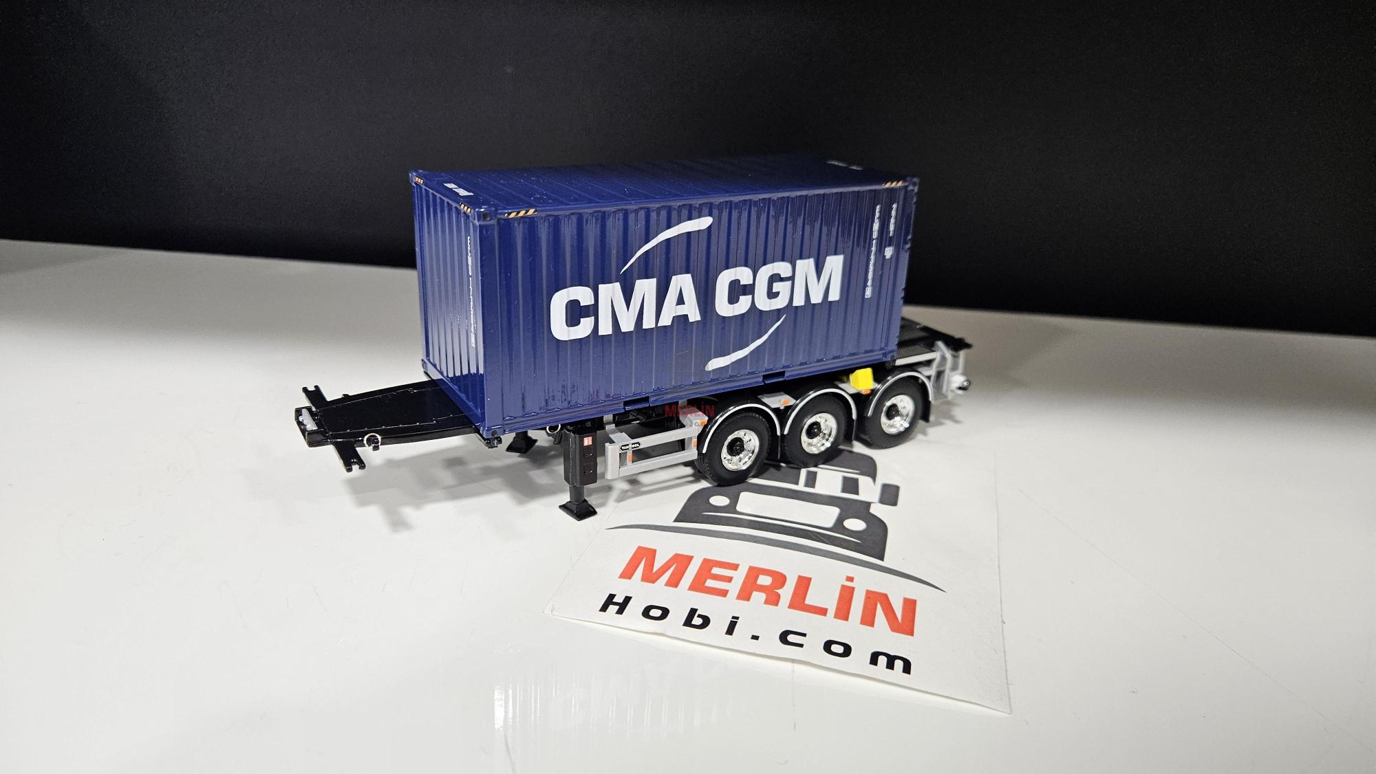 1/50 - 20 ft Konteyner ve Taşıma Dorsesi - 20ft CMA CGM