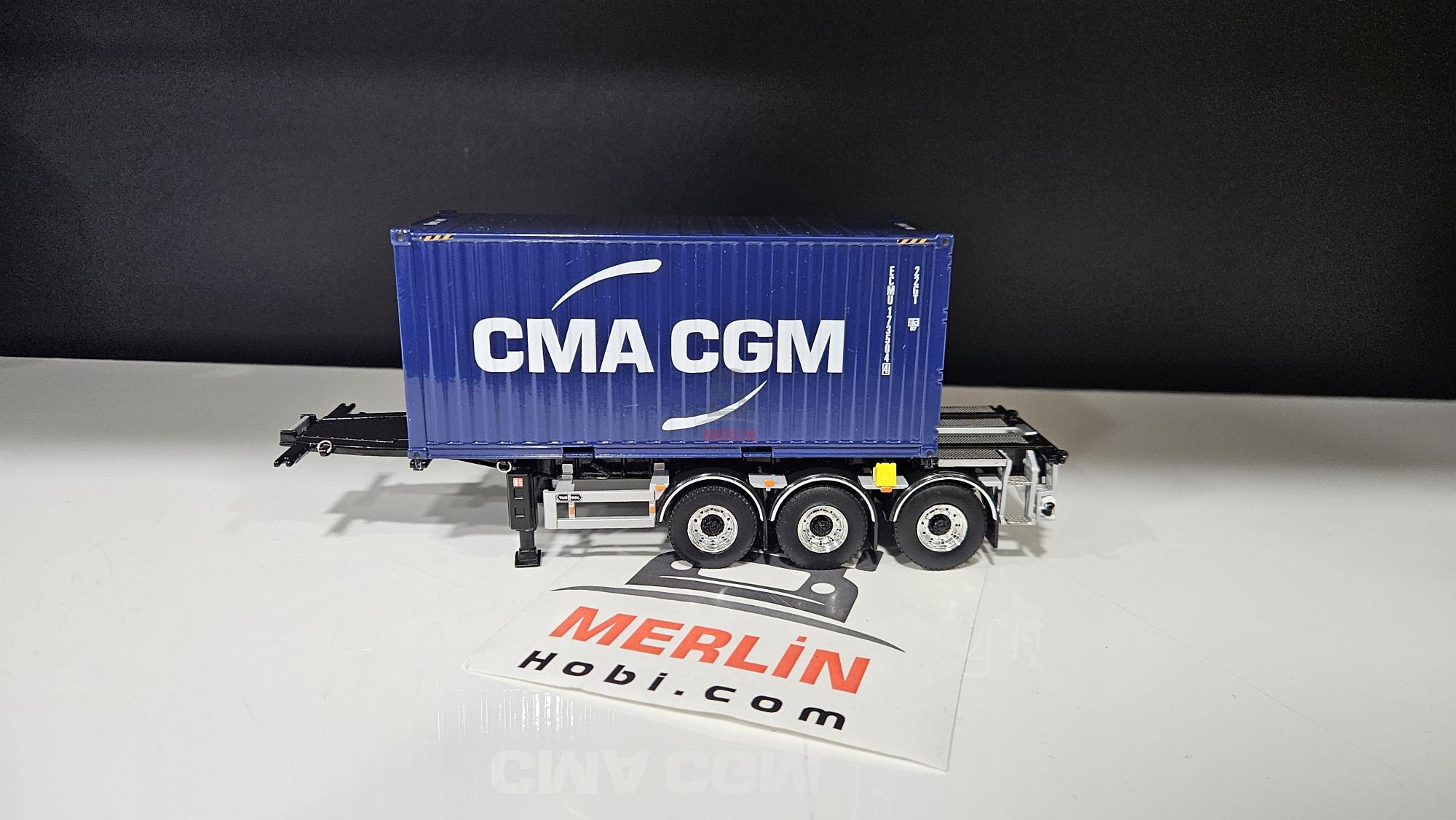 1/50 - 20 ft Konteyner ve Taşıma Dorsesi - 20ft CMA CGM