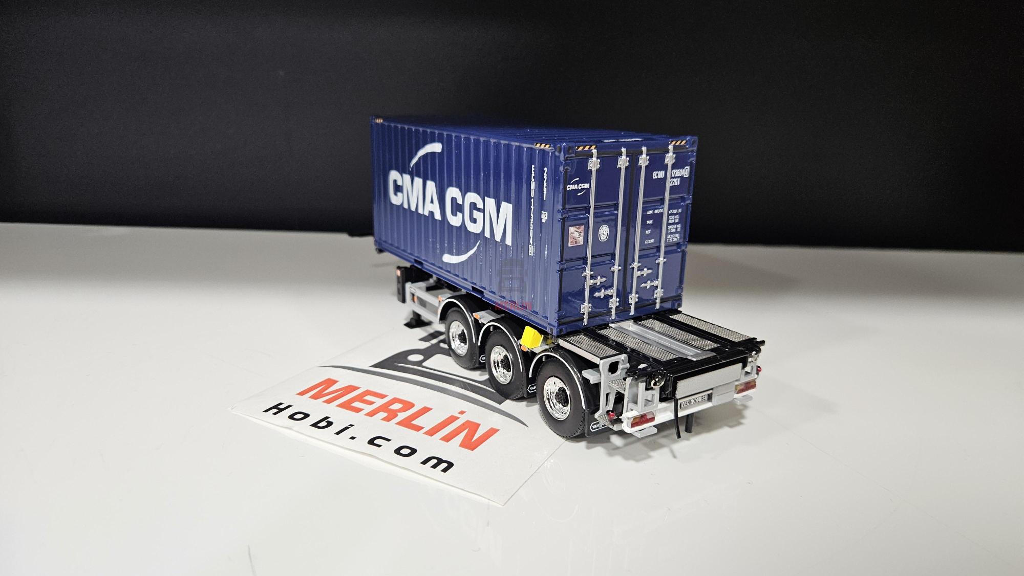 1/50 - 20 ft Konteyner ve Taşıma Dorsesi - 20ft CMA CGM