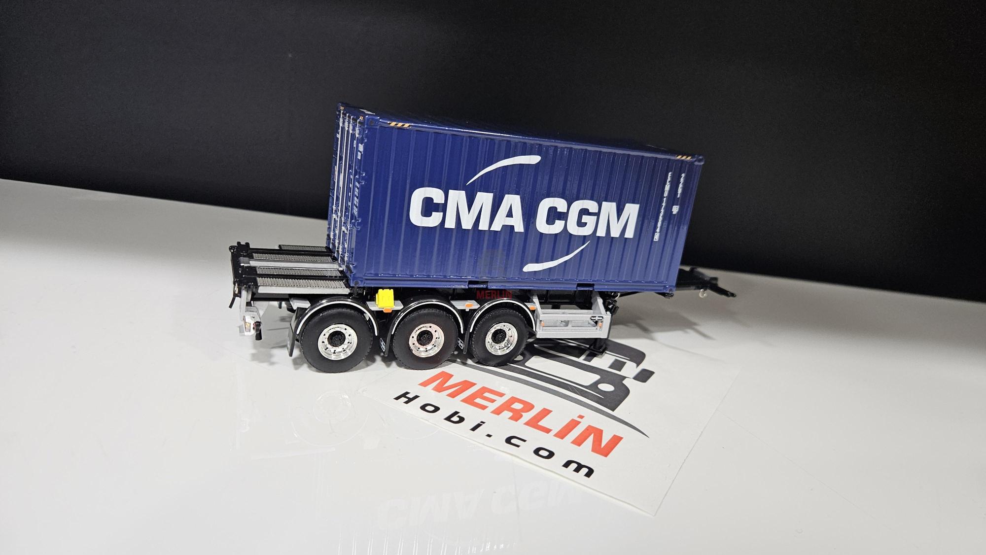 1/50 - 20 ft Konteyner ve Taşıma Dorsesi - 20ft CMA CGM