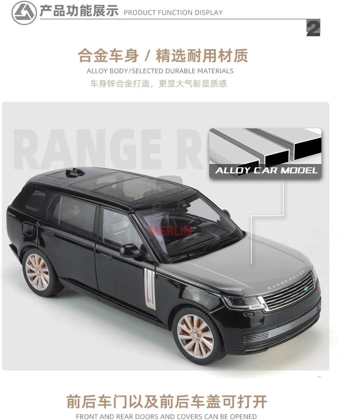 1/18 Land Rover Range Rover SV 2022  - Siyah