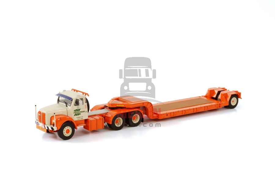 1/50 C. Zwagerman; SCANIA L110 DAYCAB TORPEDO LOWLOADER ODU - 1 AXLE - Lowbed