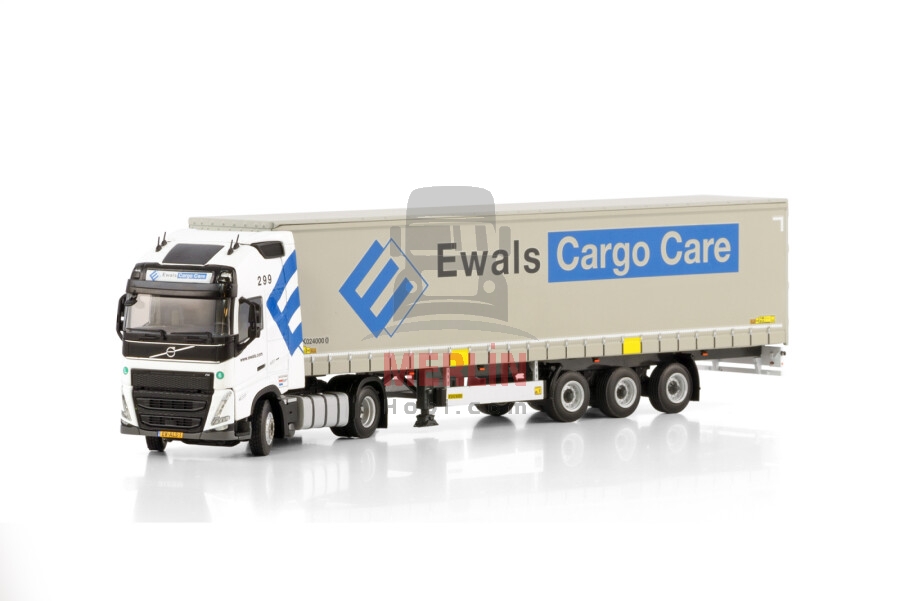 1/50 Ewals Cargo Care; VOLVO FH5 GLOBETROTTER XL 4X2 CURTAINSIDE TRAILER - 3 AXLE