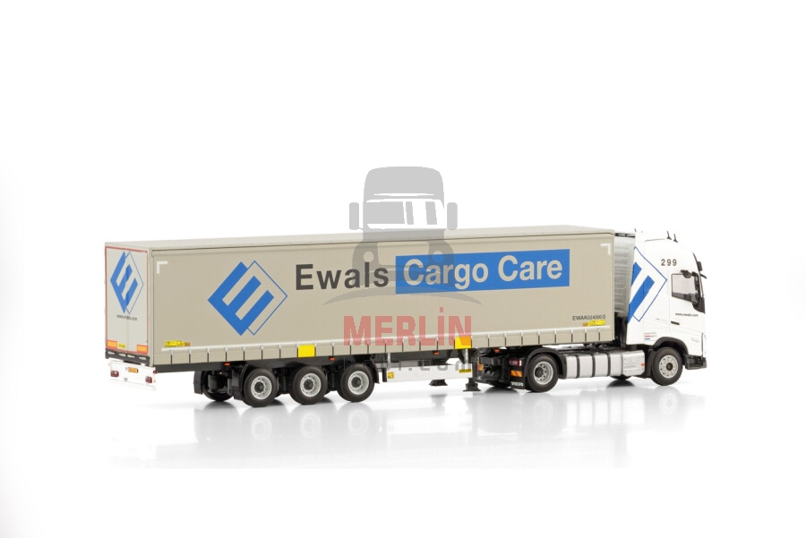 1/50 Ewals Cargo Care; VOLVO FH5 GLOBETROTTER XL 4X2 CURTAINSIDE TRAILER - 3 AXLE