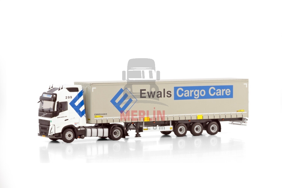 1/50 Ewals Cargo Care; VOLVO FH5 GLOBETROTTER XL 4X2 CURTAINSIDE TRAILER - 3 AXLE