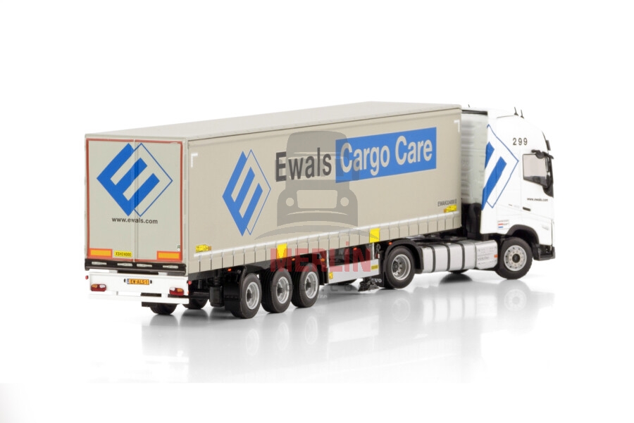 1/50 Ewals Cargo Care; VOLVO FH5 GLOBETROTTER XL 4X2 CURTAINSIDE TRAILER - 3 AXLE