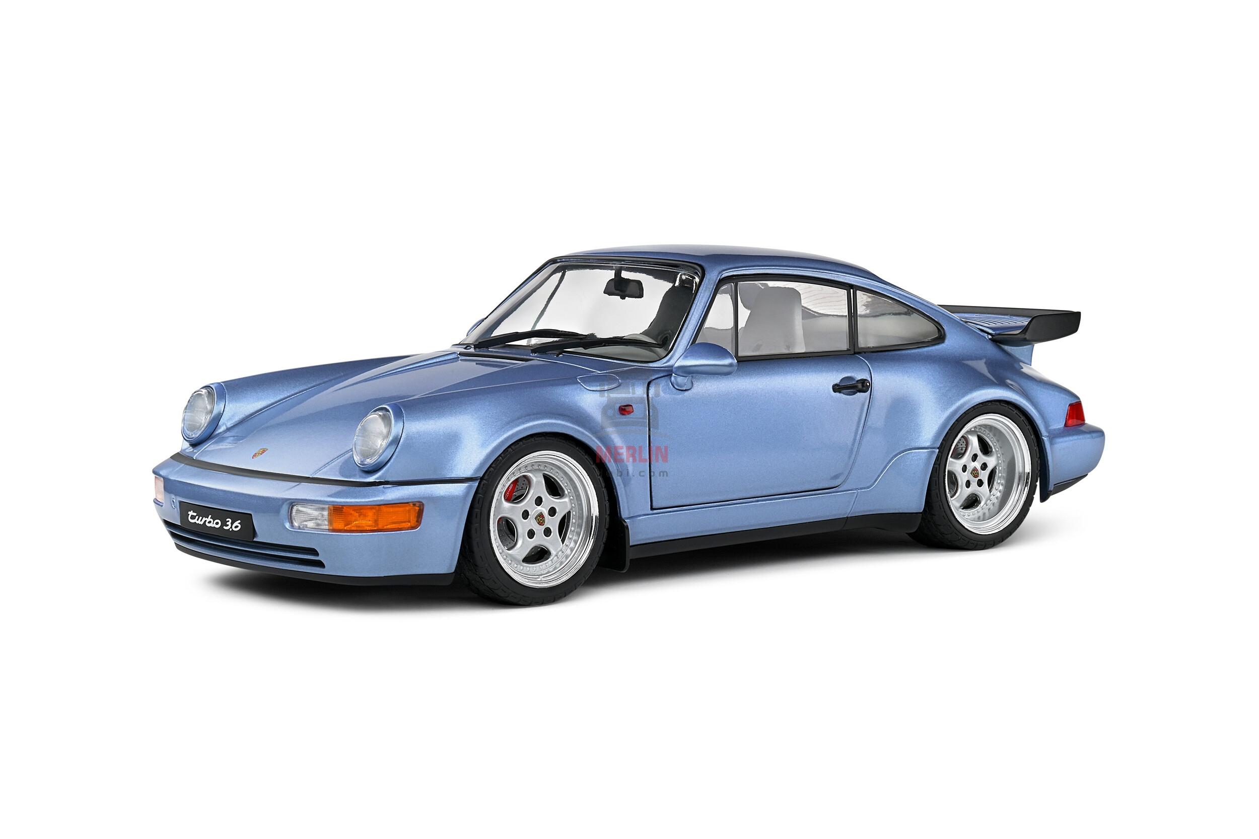 1/18 - PORSCHE 911 (964) TURBO – HORIZON BLUE METALLIC – 1990  Solido