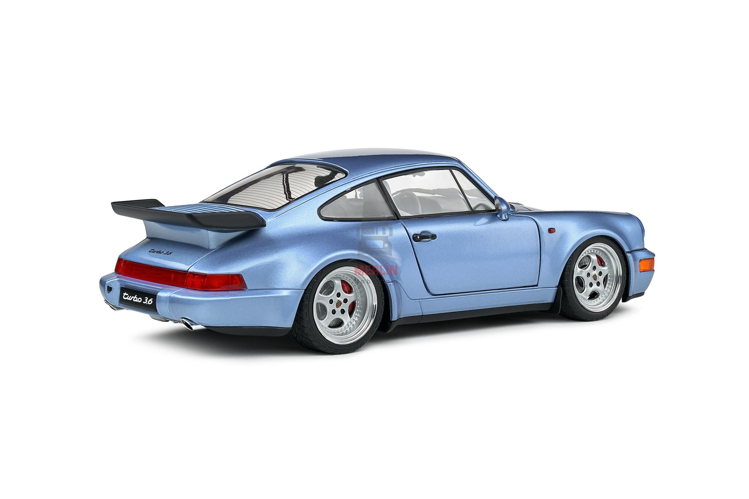 1/18 - PORSCHE 911 (964) TURBO – HORIZON BLUE METALLIC – 1990  Solido