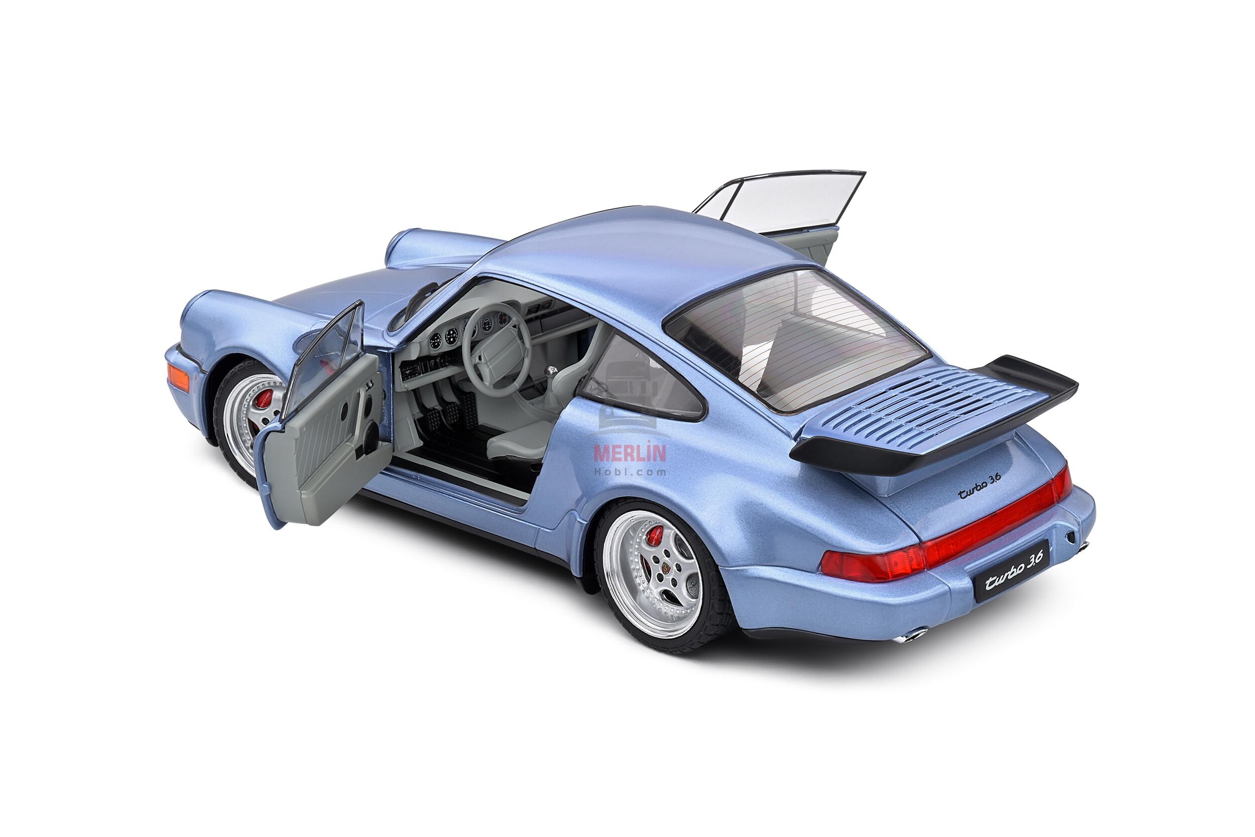 1/18 - PORSCHE 911 (964) TURBO – HORIZON BLUE METALLIC – 1990  Solido