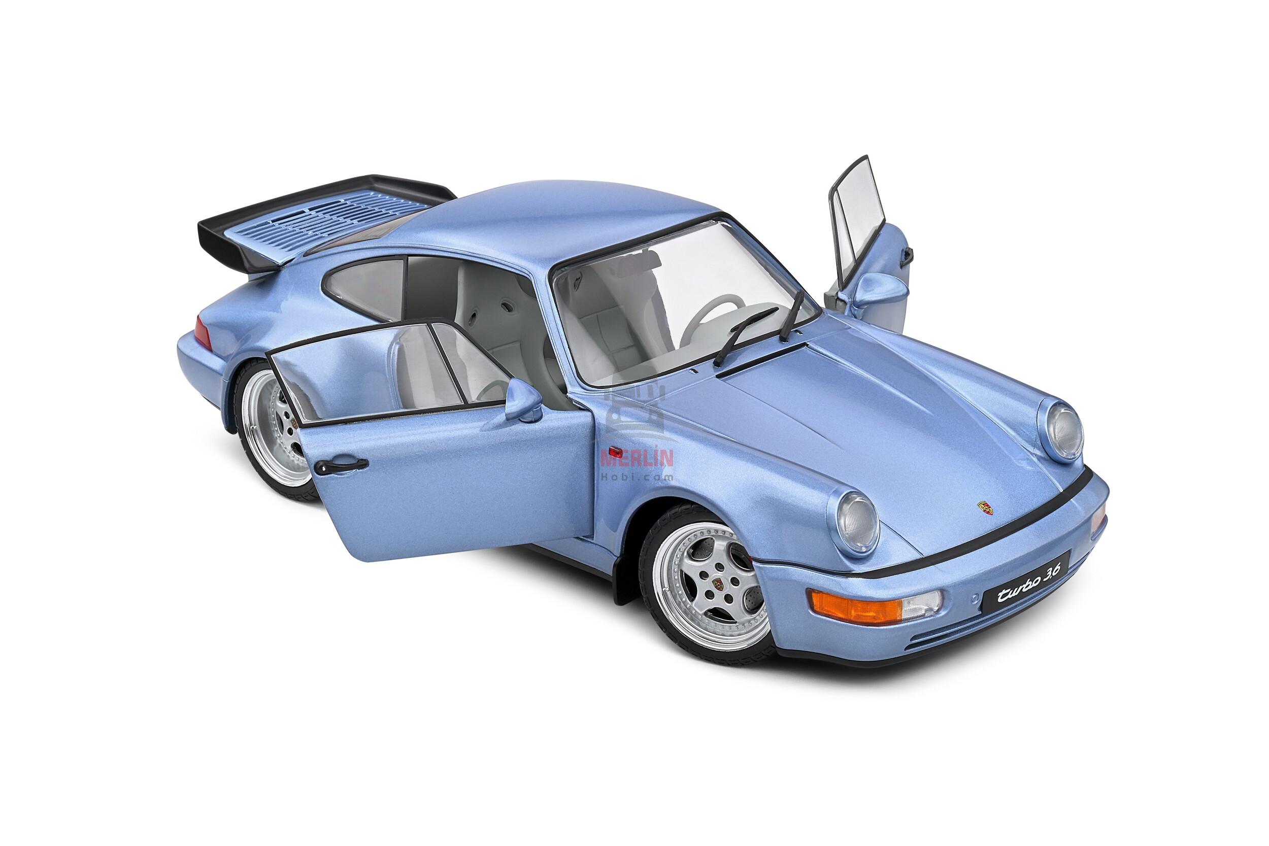 1/18 - PORSCHE 911 (964) TURBO – HORIZON BLUE METALLIC – 1990  Solido