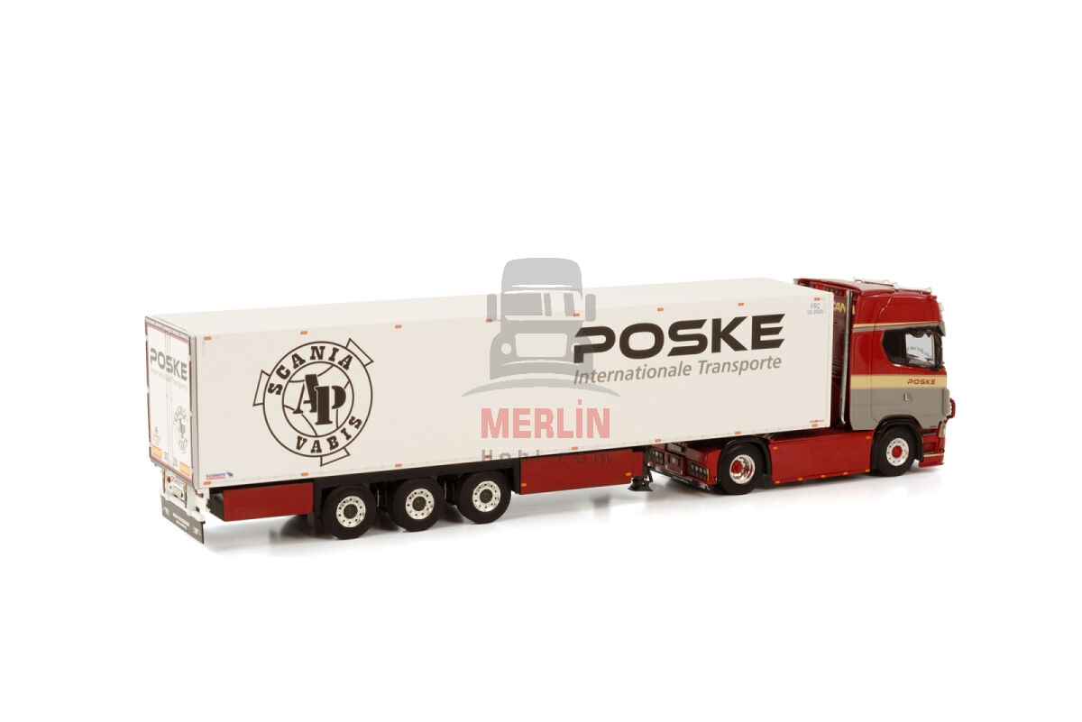 1/50 Poske; SCANIA S HIGHLINE CS20H 4X2 REEFER TRAILER - 3 AXLE