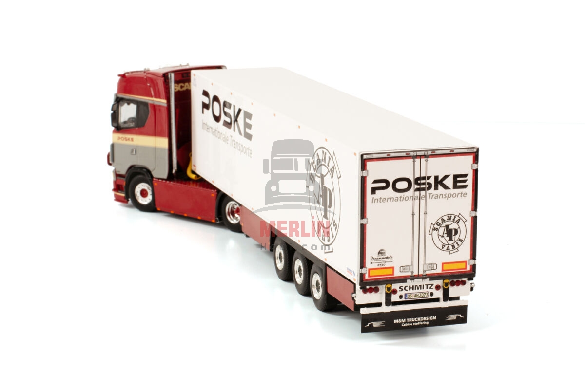 1/50 Poske; SCANIA S HIGHLINE CS20H 4X2 REEFER TRAILER - 3 AXLE