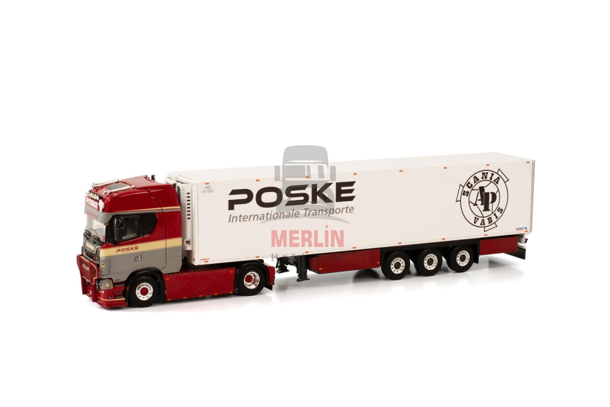 1/50 Poske; SCANIA S HIGHLINE CS20H 4X2 REEFER TRAILER - 3 AXLE