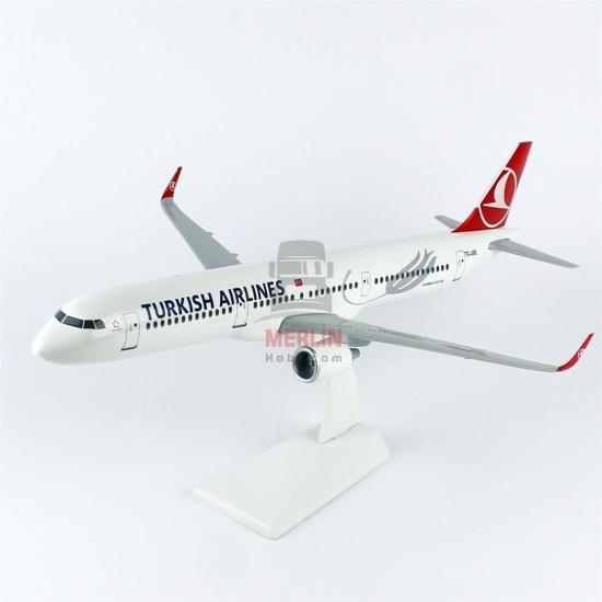 1/100 Ölçek, THY A321 Yolcu Uçağı, Sergilemeye Hazır Plastik Standlı Model