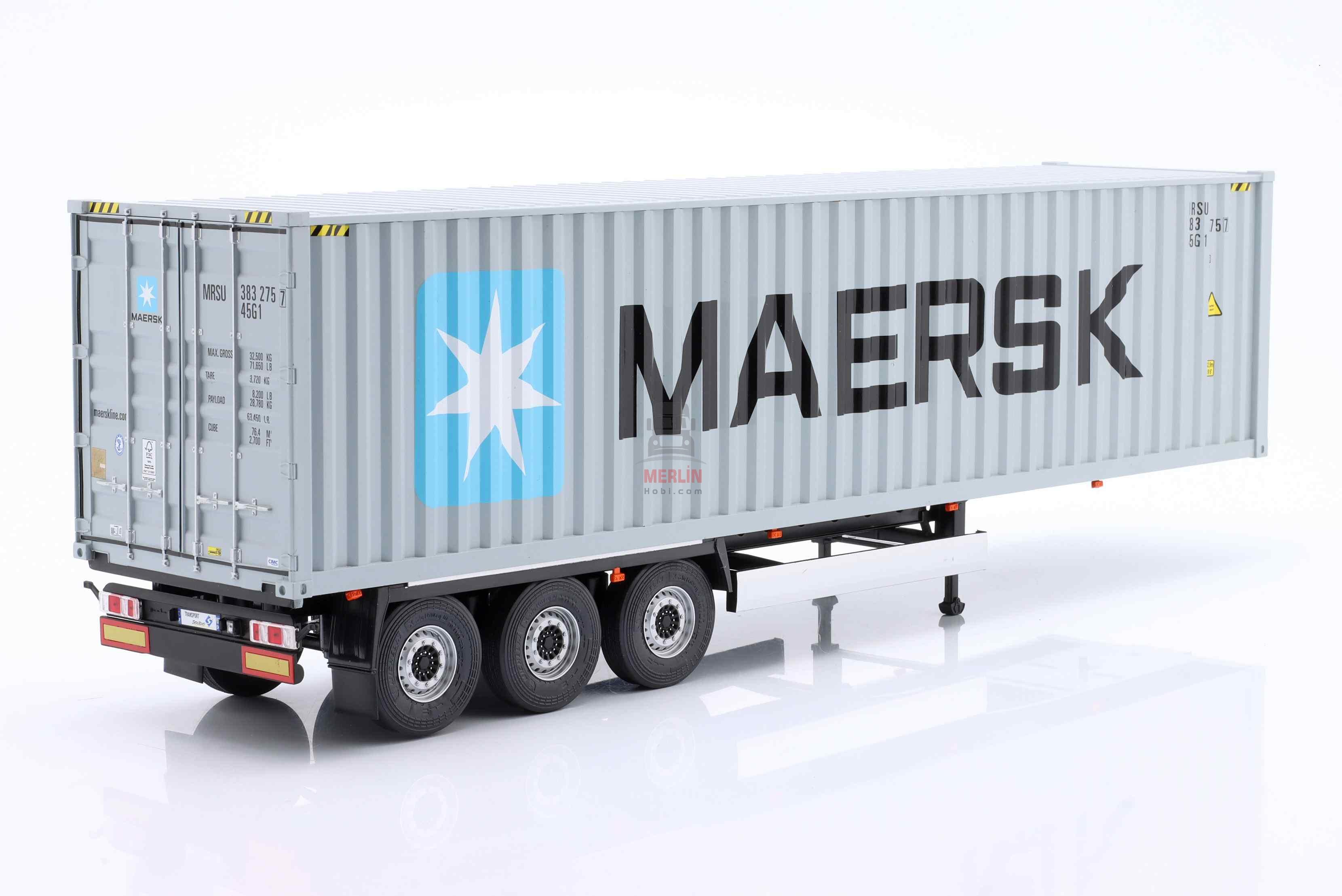 1/24 - Konteyner Dorse - MAERSK Treyler – Solido