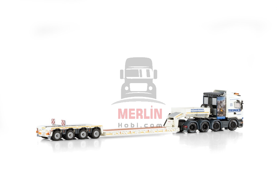 1/50 Trinks; SCANIA R6 8X4 STREAMLINE HIGHLINE EURO LOW LOADER PENDEL X - 4 AXLE - lowbed