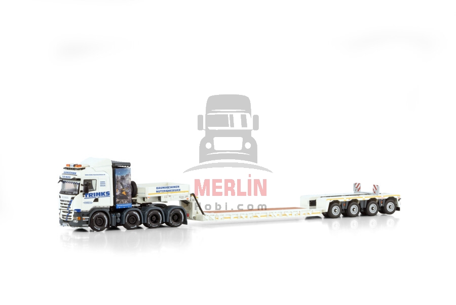 1/50 Trinks; SCANIA R6 8X4 STREAMLINE HIGHLINE EURO LOW LOADER PENDEL X - 4 AXLE - lowbed