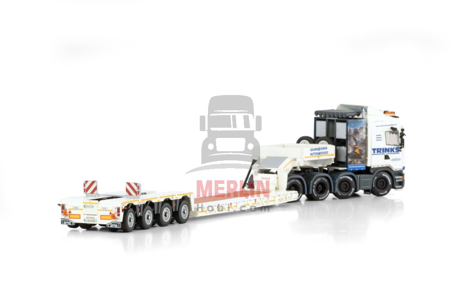 1/50 Trinks; SCANIA R6 8X4 STREAMLINE HIGHLINE EURO LOW LOADER PENDEL X - 4 AXLE - lowbed